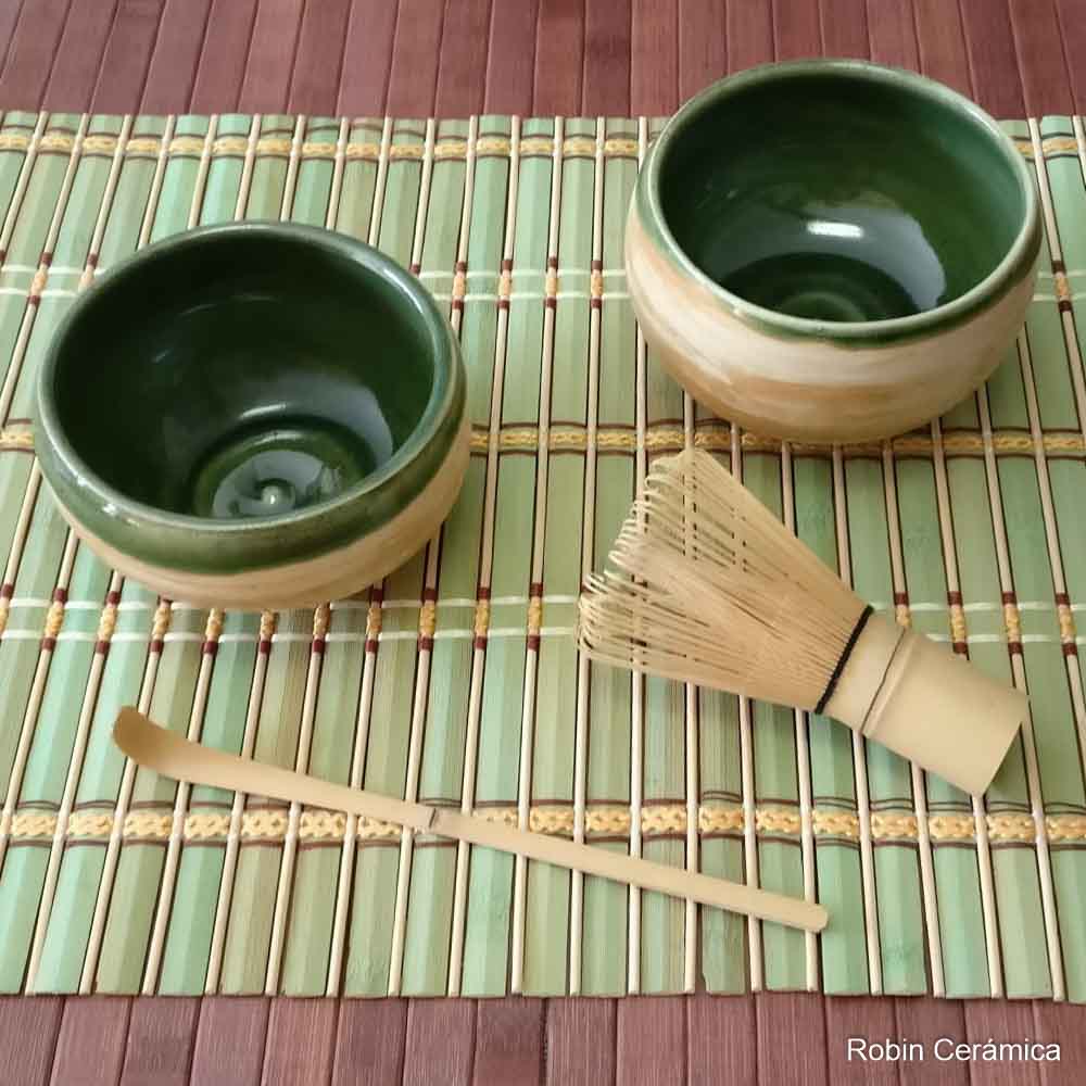 color blanco Taza Ceremonial té verde matcha cuenco de cerámica con esmalte para ceremonia del té 